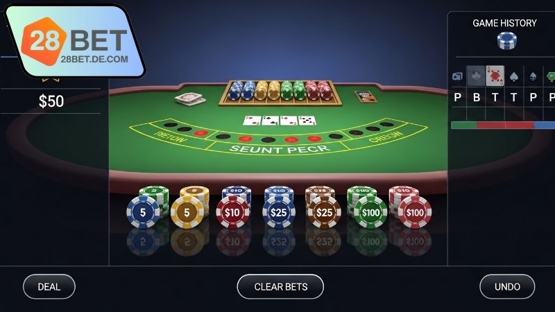 Baccarat sống động 28BET là gì